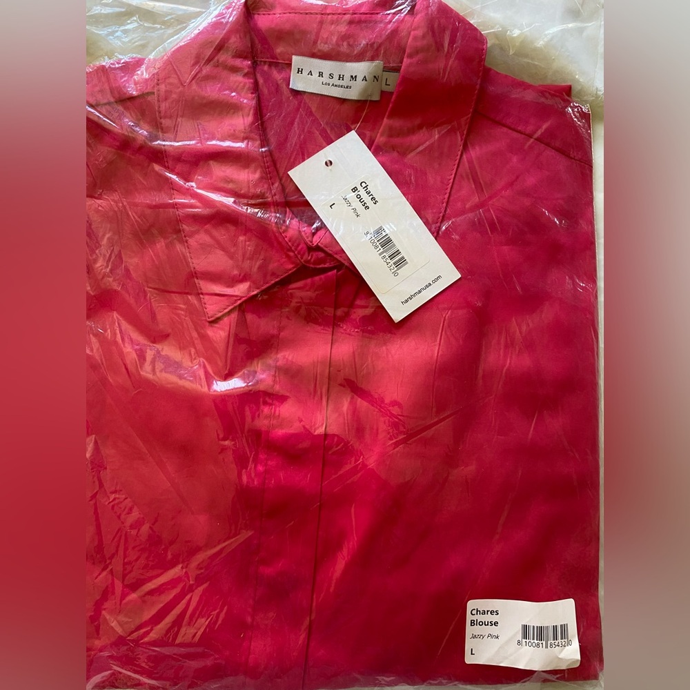 Harsmanl Pink Chares Blouse - Women's L